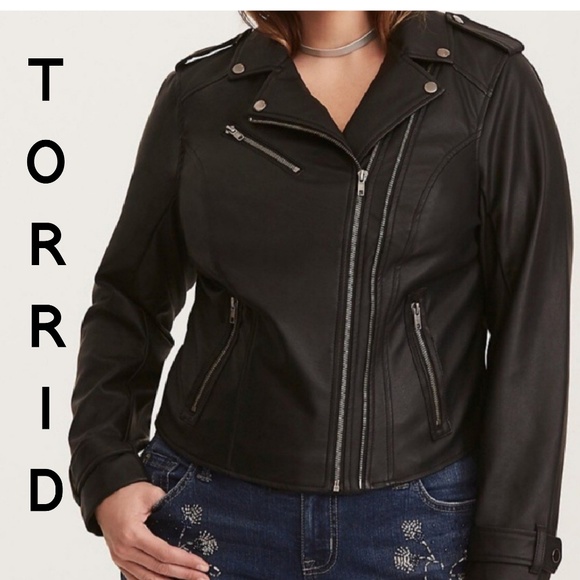 torrid Jackets & Blazers - ❌SOLD❌               TORRID LEATHER MOTTJACKET
